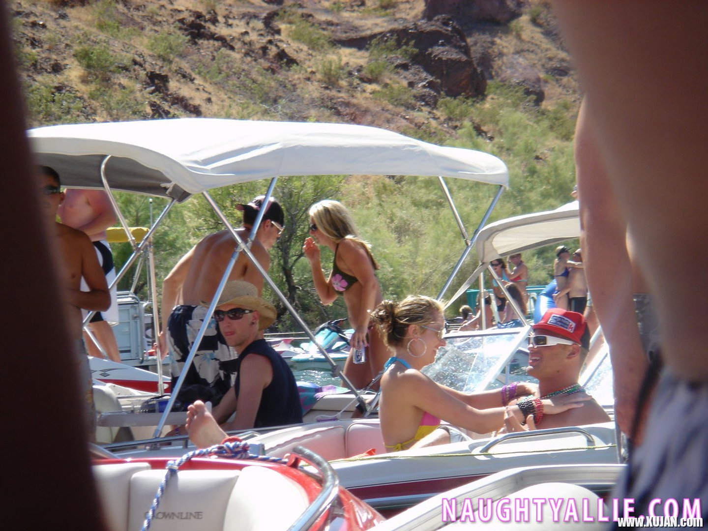 Naughty Allie posing and teasing at Boat Party - Photo #3424355
