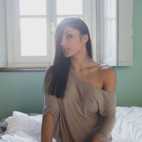 Hot Sofia Gucci rides on top of a large meat Pole