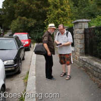 Young Chick gets double teamed by two old Guys