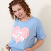 Lil Candy looks super cute with her I Love Kentucky shirt and dildo