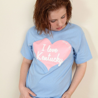 Lil Candy looks super cute with her I Love Kentucky shirt and dildo