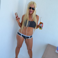 Busty blonde hottie Kelley Cabbana enjoys showing her big boobs