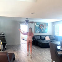 Payton Hall rides a swiss ball and takes a cock in hand