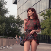 Jeny Smith struts around Town showing off Her Ass