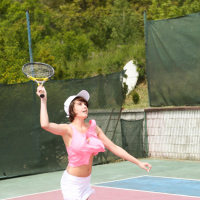 Ana Bell Evans enjoys lesbian Orgy on Tennis Court
