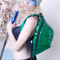 Jessica Jensen plays with a Dildo in Cosplay Scene