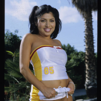 Lusty latin cheerleader Sativa Rose shoves a big rod down her wet pussy
