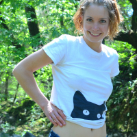 Naughty natural Kara Dasha gets naked in Nature
