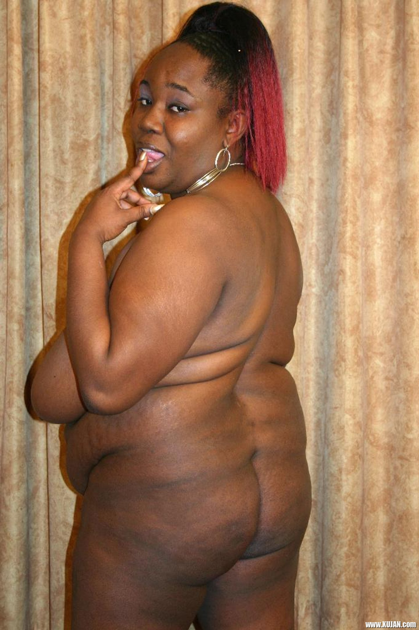 Sexy plump ebony woman Alize peels off pink dress then fucks - Photo #3441247