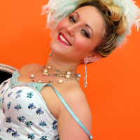 Hannah Dale strips down to her vintage Stockings