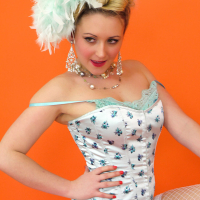 Hannah Dale strips down to her vintage Stockings