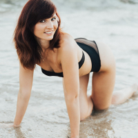 Cute Jeny Smith in Bikini shyly flashes Pussy