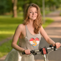 Patricia Patritcy riding her Bike without Panties