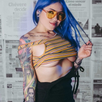 Alice Simpson reveals beautiful inked Skin for you