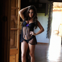 Lovely Laura Hollyman posing in her sexy Negligee