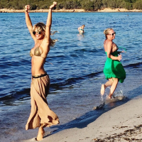 Maddalena Corvaglia out and about in her bikinis