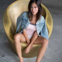 Madison Walker Strips and Poses Naked on a Chair
