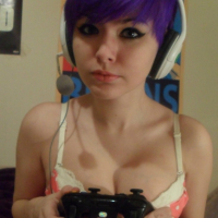 Gamer Girl Ryden Armani teasing and showing Tits