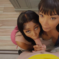 Black bitches Advoree and Jordyn Falls in a wild 3some fuck scene