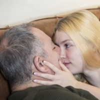 Blonde Angel Ayyla moans during rough sex with her older lover