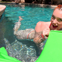 Wild redhead chick Gracey Fox gags then rides on a big wiener
