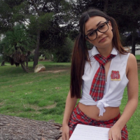 Hot schoolgirl Martina Smeraldi enjoys deep shag