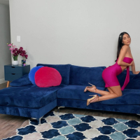 Azul Hermosa drops purple dress and fucks a guy