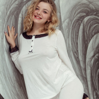 Daniel Sea teasing with her massive Knockers