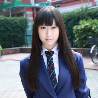 Naughty schoolgirl Tomomi Motozawa lifts up her skirt flashing panties