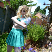 Hot schoolgirl Jessica Jensen toying in the Garden