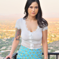 Horny Jasmine Wilde sticks a long glass dildo in her wet crack