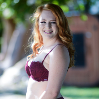 Curvy ginger chick Lucy Foxx gets laid with a lucky dude