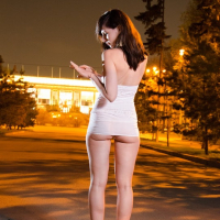 Jeny Smith showing Ass and Pussy in short Dress