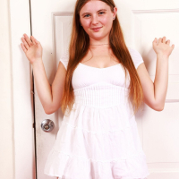 Cute roommate Zoey Zimmer bends over and shows her holes