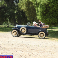Lovely MILFs love driving in an old car by the lake