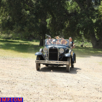 Lovely MILFs love driving in an old car by the lake