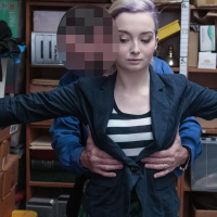 Lexi Lore in Storage Room bent over Mouth fucked