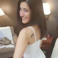 Lovely brunette MILF Deliah Dukes showing her ass in shorts
