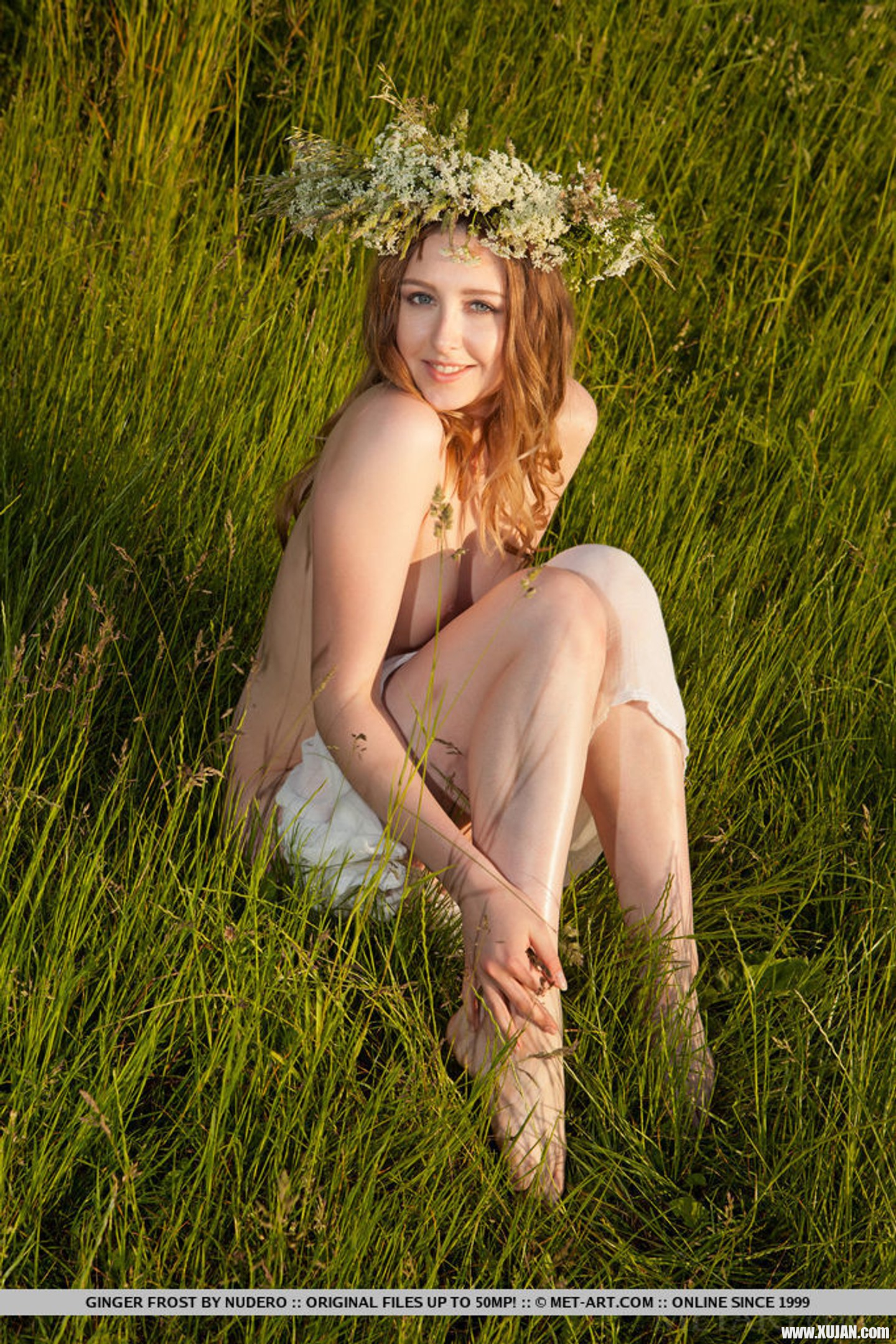 Sexy Babe Ginger Frost posing naked in a Meadow - Photo #3483231