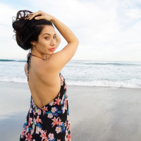 Stunning Eva Lovia posing in Bikini at the Beach