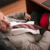 Naughty Edyn Blair blowing her Boss at the Office