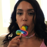 Wild girl Vanessa Sky gags and rides a big dong