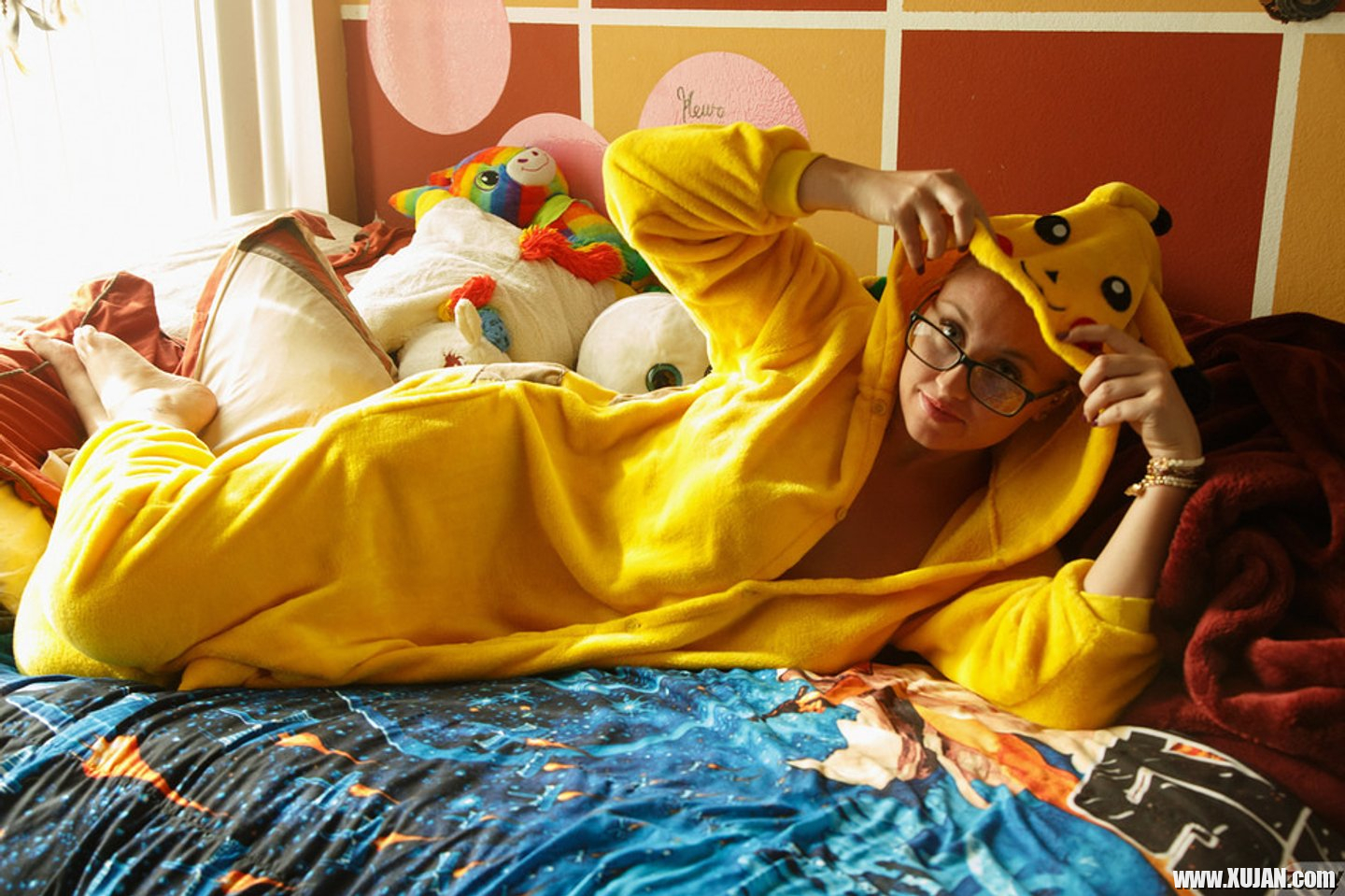 Harley Woodburn strips off lovely Pikachu pyjamas - Photo #3491578