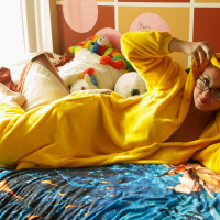 Harley Woodburn strips off lovely Pikachu pyjamas