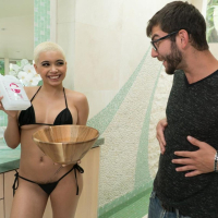 Aaliyah Hadid oils up and gets Her Snatch hammered