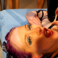 Horny amateur babe Linda Lush cums hard in wild amateur gang bang