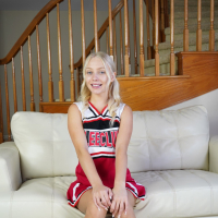 Cheerleader Braylin Bailey facialized in POV