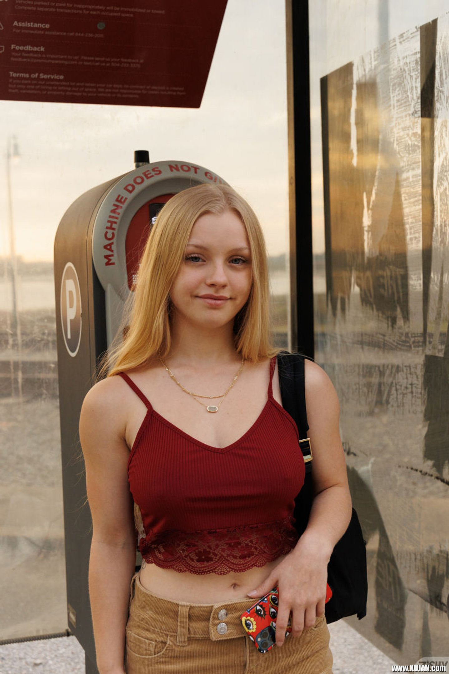 Playful blonde Kylie Shay shows her nice tits in public places Zishy - Photo #3510267