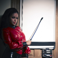 Fetish Model Worship Jasmine playing with a Whip