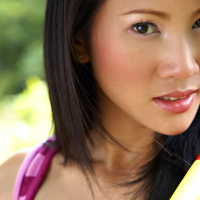 Sexy Nancy Ho showing her Asian Pussy outdoors